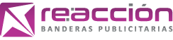 Logotipo de Reacción banderas publicitarias